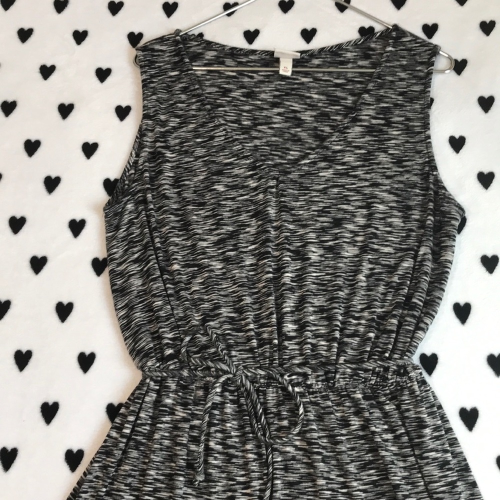 Merona black and white space dye dress